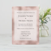 Blush Pink Rose Gold gepersonaliseerde bruiloft Kaart (Staand voorkant)