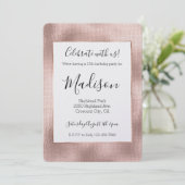 Blush Pink Rose Gold Glam Chic Verjaardag Kaart (Staand voorkant)
