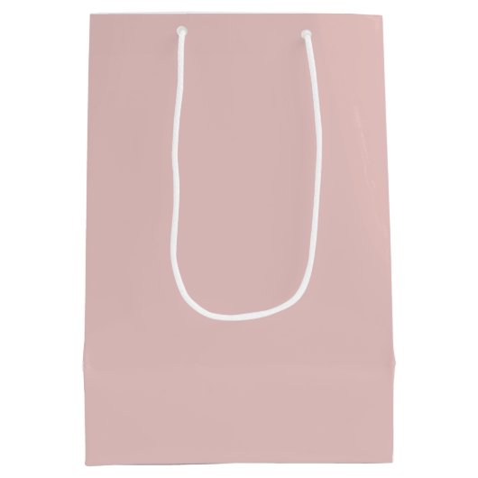 Blush Pink Rose Gold Glam Eenhoorn Verjaardag Medium Cadeauzakje (Achterkant)