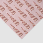 Blush Pink Rose Gold Glam Eenhoorn Verjaardag Tissuepapier (Detail)