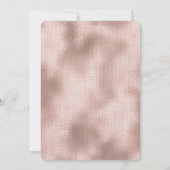 Blush Pink Rose Gold Glam Vrijgezellenfeest Kaart (Achterkant)