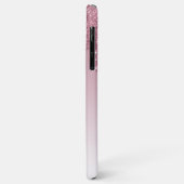 Blush Pink Rose Gold Glitter Glam Sparkle Monogram Case-Mate iPhone Case (Achterkant/links)