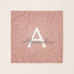 Blush Pink Rose Gold Glitter & Sparkle Monogram Sjaal<br><div class="desc">Blush Pink Rose Gold Faux Glitter en Sparkle Elegant Damessjaal. Deze sjaals kunnen worden aangepast om uw initiaal en voornaam op te nemen en een ideaal Vrijgezellenfeest of verjaardagscadeau voor meisjes te maken. Neem contact op met de ontwerper voor aangepaste overeenkomende items.</div>