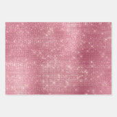 Blush Pink Rose Gold Glitzy Chic Glam Sparkle Inpakpapier Vel (Voorkant 2)