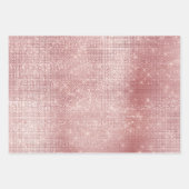Blush Pink Rose Gold Glitzy Chic Glam Sparkle Inpakpapier Vel (Voorkant)