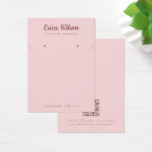 Blush Pink Rose Gold Ketting Earring Display kaart (Bureau)