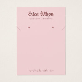 Blush Pink Rose Gold Ketting Earring Display kaart