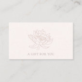 BLUSH PINK ROSE GOLD LOTUS FLORAL GIFT CERTIFICAAT (Voorkant)