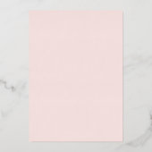 Blush Pink Rose Gold Quinceanera Folie Uitnodiging (Achterkant)