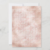 Blush Pink Rose Gold verjaardagsfeestje uitnodigin Kaart (Achterkant)