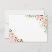 Blush Pink Rose Gold Vrijgezellenfeest Flat Dank u Bedankkaart (Achterkant)