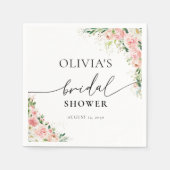 Blush Pink Rose Gold Vrijgezellenfeest servet (Voorkant)