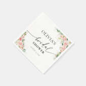 Blush Pink Rose Gold Vrijgezellenfeest servet (Hoek)