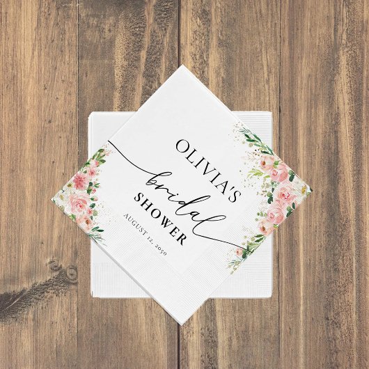 Blush Pink Rose Gold Vrijgezellenfeest servet