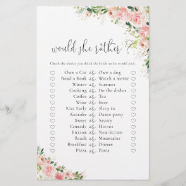 Blush Pink Rose Gold Vrijgezellenfeest spel