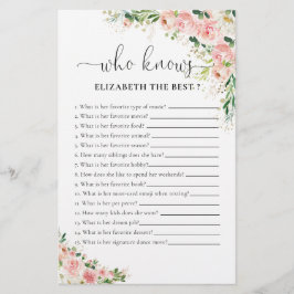 Blush Pink Rose Gold Vrijgezellenfeest spel