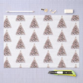 Blush Pink Rose Gold Witte Kerstbomen Tissuepapier (Craft)