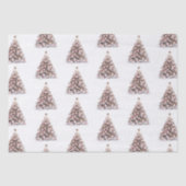 Blush Pink Rose Gold Witte Kerstbomen Tissuepapier (Voorkant)