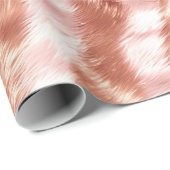 Blush Pink Rose Gold Zebra Print Cadeaupapier (Rol Hoek)