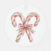 Blush Pink Rose Goud Witte Kerstboom Metalen Ornament (Achterkant)