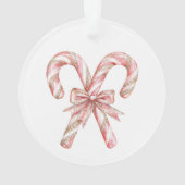 Blush Pink Rose Goud Witte Kerstboom Ornament (achterkant)