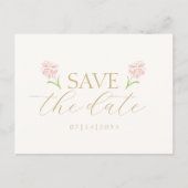 Blush Pink Rose & Ivory Wedding Bewaar de datum Briefkaart (Voorkant)