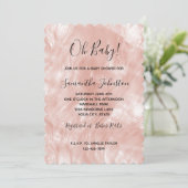 Blush Pink Rose Kaart (Staand voorkant)