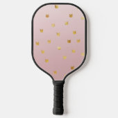 Blush Pink Rose Ombre Gouden Katten Pickleball Paddle (Achterkant)
