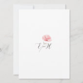Blush Pink Rose Save the Date Card (Achterkant)