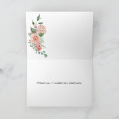 Blush Pink Rose Spring Maid of Honor Flowers Chiqu Kaart (Binnen)