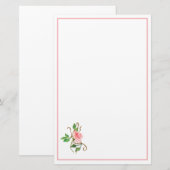 Blush Pink Rose Stationery Briefpapier (Voorkant / Achterkant)