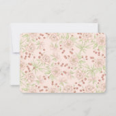 Blush Pink Rose Vintage Wedding RSVP Reply Kaart (Achterkant)