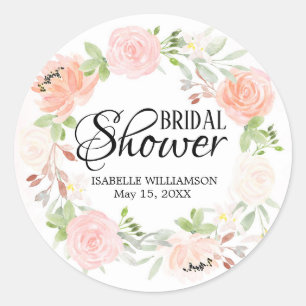 Blush Pink Rose Vrijgezellenfeest Envelope Seal Ronde Sticker