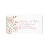 Blush Pink Rose Wedding Address Labels (Voorkant)