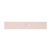 Blush Pink Rose Wedding Invitation Belly Band Uitnodigingen Wikkel (Vlak)