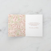 Blush Pink Rose Wedding Thank You Cards Photo (Binnen)