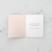 Blush Pink Rose Wedding Thank You Cards Photo (Binnen)