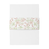 Blush Pink Rose Wedding Uitnodigingen Wikkel (Achterkant Voorbeeld)