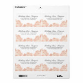 Blush Pink Roses Adresetiketten Etiket (Full Sheet)