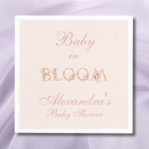 Blush Pink Roses Baby in Bloom Baby shower