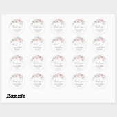 Blush Pink Roses Baby shower Classic Ronde Sticker (Vel)