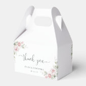 Blush Pink Roses Baby shower Favor Box Bedankdoosjes (Achterkant)