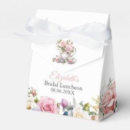 Blush Pink Roses Bridal Luncheon Tea Brunch Bedankdoosjes