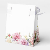 Blush Pink Roses Bridal Luncheon Tea Brunch Bedankdoosjes (Achterkant)