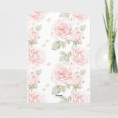  Blush Pink Roses bruiloft Kaart (Achterkant)