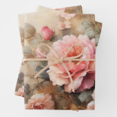 Blush Pink Roses  Decoupage Inpakpapier Vel (In situ)