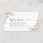 Blush Pink Roses Display Douche Behuizing Kaart (Voorkant)