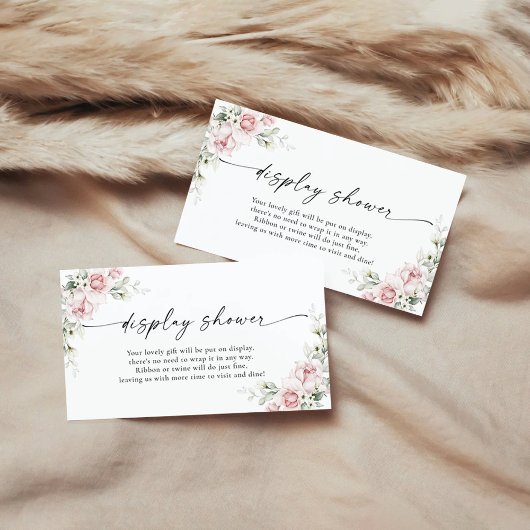 Blush Pink Roses Display Douche Behuizing Kaart