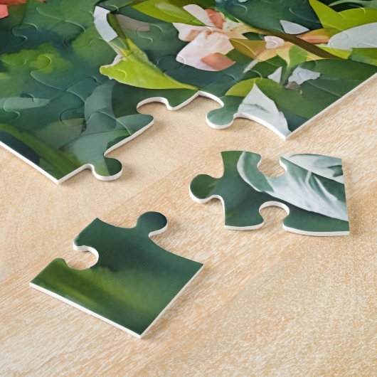 Blush Pink Roses Garden Art Puzzel (Zijkant)