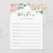 Blush Pink Roses Huwelijksadvies en wensen Kaart (Voorkant)